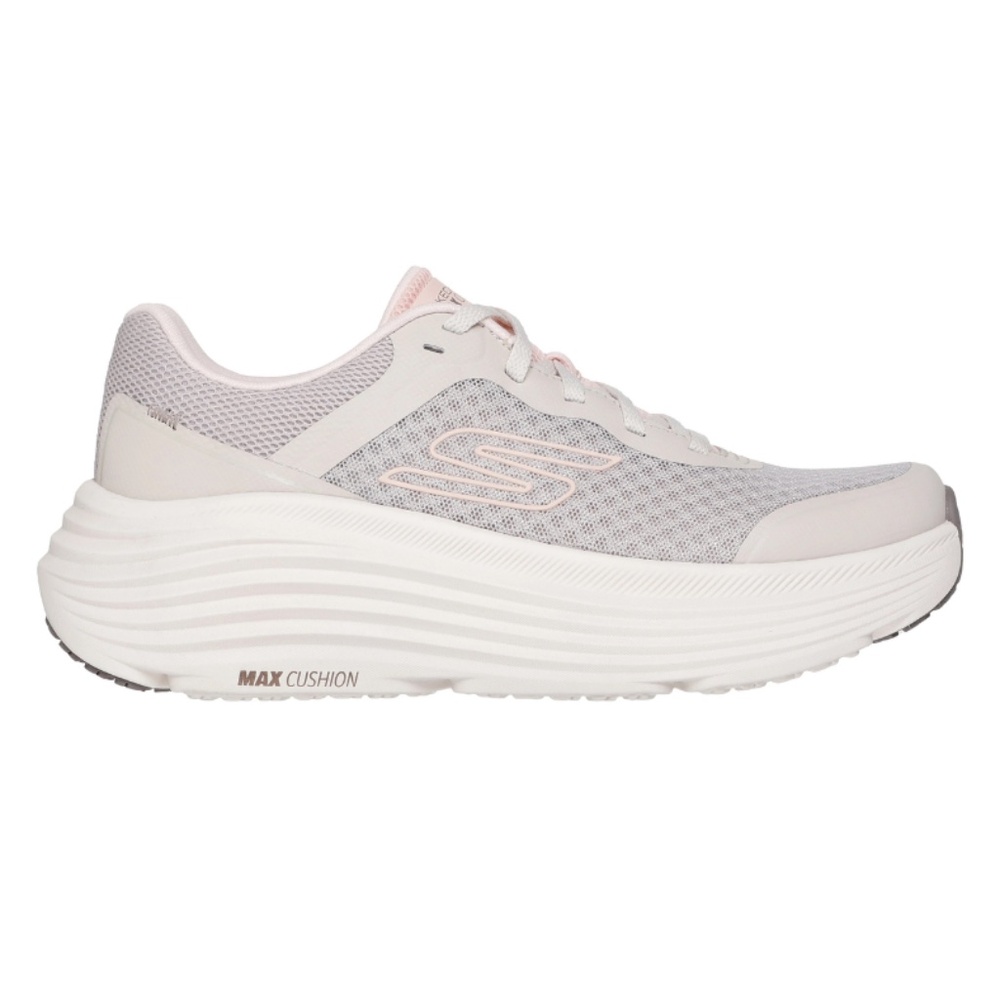Womens Skechers Max Cushioning Endeavour Sneakers. Natural Mesh. 129470